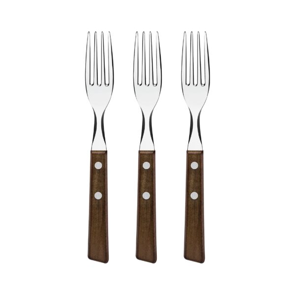 Kuchya Tramontina TRADICIONAL Steakgabel Set, 3 Stück, Naturholzgriffe